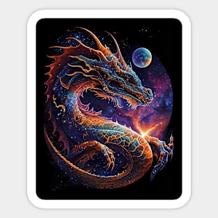 Cosmic Space Dragon Sticker